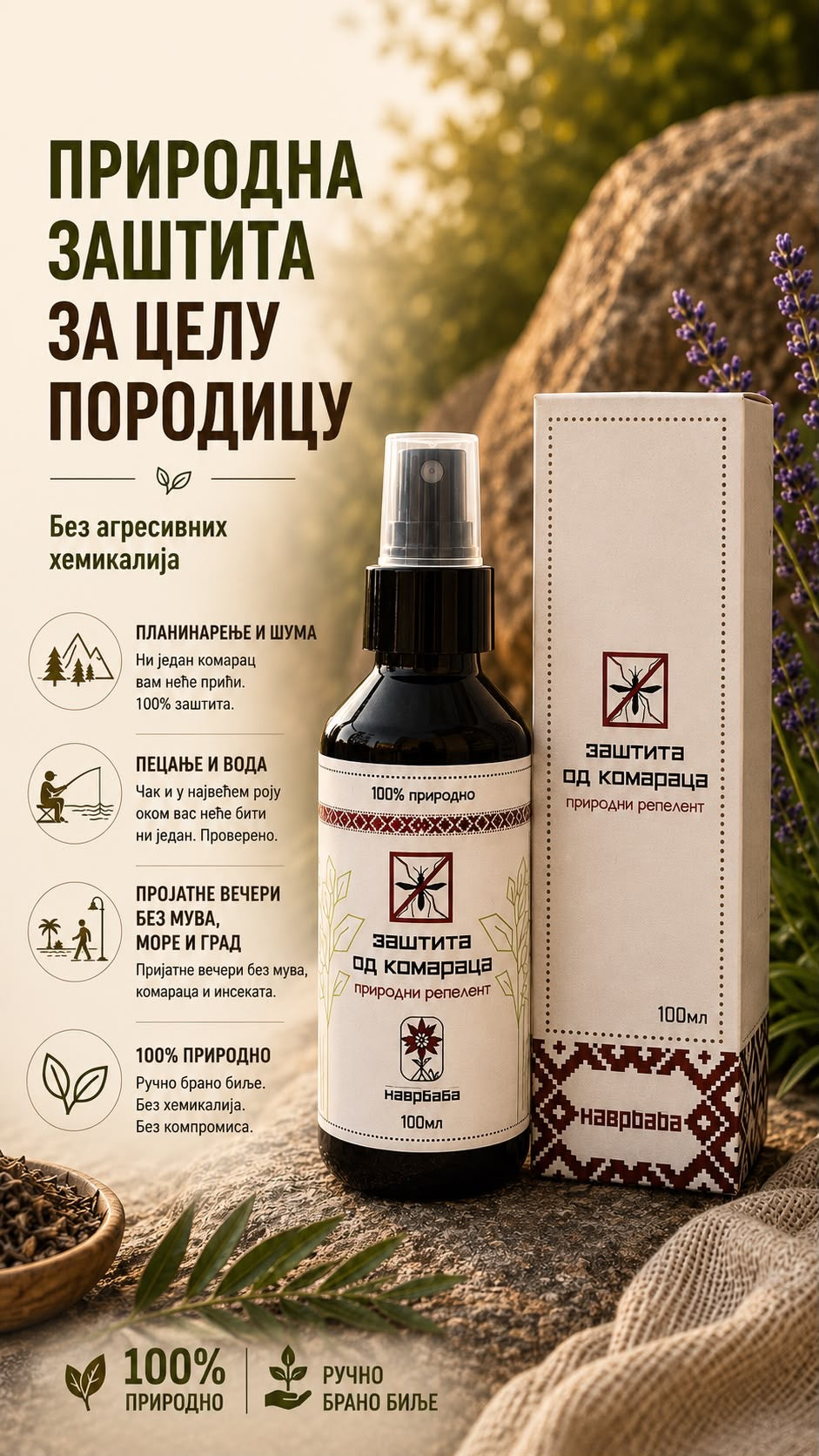 Sprej protiv komaraca - prirodni repelent
